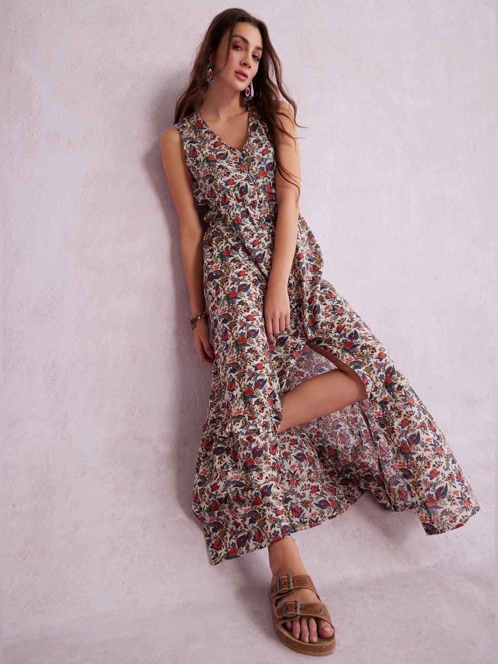 Bohera Charlemagne Paisley Sleeveless Maxi Dress